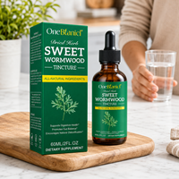 OneBotanical – Compléments Personnalisés de Teinture d'Armoise Douce pour la Santé Digestive, l'Équilibre Intestinal et la Détoxification – Extrait Végétal à Base de Plantes pour Adultes, Sans Gluten
