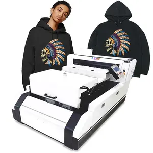 LEAF obral besar T-shirt Digital mesin cetak Inkjet 60cm pencetak DTF dengan Dual i3200 Printhead untuk T-shirt