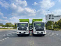 Camion à ordures auto-chargeur et auto-déchargeur Donfeng, nouveau design 4x2, 12m3, compact, pour l'assainissement urbain, diesel, manuel, EURO 5, 18000kg