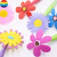 BIGOO Stylo Gel Amusant en Forme de Fleur, Mignon, Décoratif pour Bureau, Stylo Promotionnel Nouveauté, Cadeau Personnalisé pour Enfants, Encre Bleue/Noire