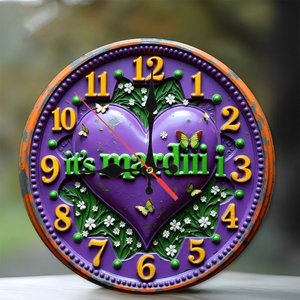 Round Wooden Wall <b>Clock</b> 25x25Cm Quiet Non Ticking For Study Room Office Decor - Product Image 1