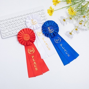 HLC en stock: Insignias de cinta de hojalata con lámina dorada para reuniones deportivas, medallas de premio de 1º, 2º y 3º lugar, broche. - Product Image 6