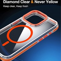 Nouvelle coque de téléphone rigide anti-chute écologique en TPU+PC deux-en-un avec support magnétique antichoc transparent pour 15 Pro Max 14 13 12 11