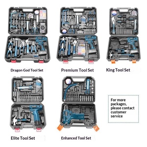 Ensemble d'outils à main pour la maison Fuge, boîte à outils multifonctionnelle pour <span class=keywords><strong>le</strong></span> travail du bois, la quincaillerie, la réparation électrique - Product Image 1