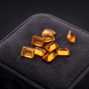 พลอยซิทรินสีเหลืองธรรมชาติ 6x8 มม. ทรงเหลี่ยมมรกต เจียระไนแบบเหลี่ยมเพชรพลอย คุณภาพสูง รับรองโดยบุคคลที่สาม สำหรับทำเครื่องประดับ - Product Image 1