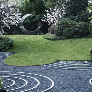 <span class=keywords><strong>Gravier</strong></span> noir arrondi, galets lisses pour jardin - Product Image 6