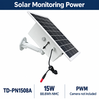 Alimentation solaire 15W 88.8Wh NMC PWM IP65 étanche en silicium monocristallin avec sortie 3A pour capteurs de terrain basse consommation