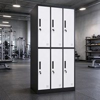 Armoire de rangement métallique robuste avec serrure à clé pour les vêtements de travail des employés dans les usines, les écoles, les gymnases et les vestiaires des bureaux
