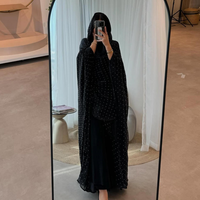 Nouvelle Abaya Sharut en Gros de Dubaï, Robe Kimono de Soirée Personnalisée de Luxe, Robe Brillante Élégante pour l'Aïd, Ensemble Abaya en Organza pour Femmes Musulmanes