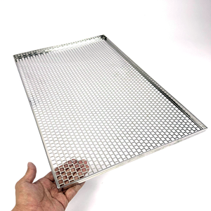 Bandeja <span class=keywords><strong>de</strong></span> malla metálica perforada <span class=keywords><strong>de</strong></span> acero inoxidable personalizada <span class=keywords><strong>de</strong></span> grado alimenticio <span class=keywords><strong>40x60</strong></span> 304 316 para enfriamiento <span class=keywords><strong>de</strong></span> secado y horneado - Product Image 1