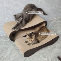 Lit de salon en carton 2 en 1, griffoir pour chat, coussinets durables pour éviter les dommages aux meubles, grand 70CM