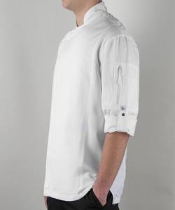 Koksjas Met 3/4 Mouwen En Verborgen Koksuniform Met Ritssluiting - Product Image 2