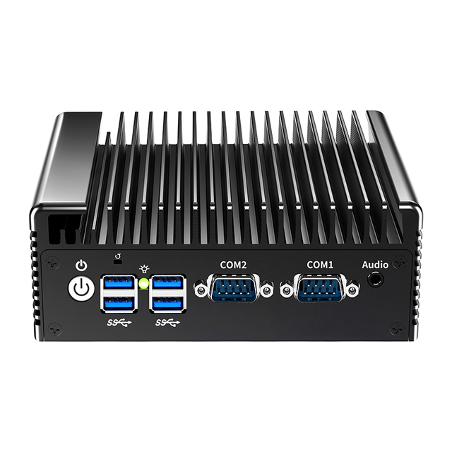 Fanless Industrial Computer Intel I3 8130U 4 Core 2 LAN DDR4 Fanless Mini Industrial PC Dual Display Linux Compatible