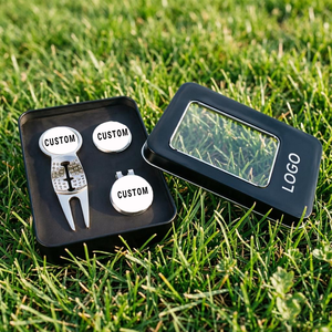 Ouvre-bouteille multifonction de luxe à bord martelé, support à cigares, outil de réparation de divots de golf pliable, ergonomique et robuste, livré en coffret cadeau - Product Image 1