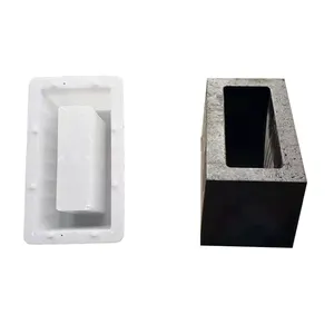 Molde de plástico rectangular decorativo para construcción de ladrillo hueco, productos de cemento