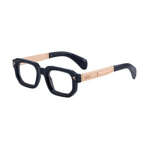 Lunettes de soleil carrées de marque T pour hommes, monture noire, verres PC, protection UV400, style tendance pour l'extérieur, avec emballage en boîte - Product Image 5