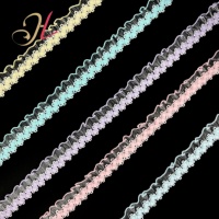 En stock usine, 15 mm, 21 couleurs, Bande élastique en dentelle à volants effet soie de poisson, Picot en nylon, pour sous-vêtements et bretelles de soutien-gorge
