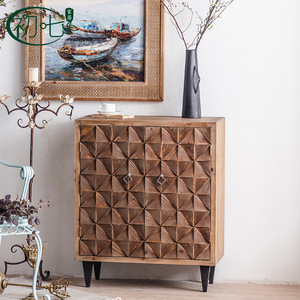 [Brand] Solid Wood Carved <b>Sideboard</b> Cabinet A1999 Storage Living Room Cabinet - Product Image 1