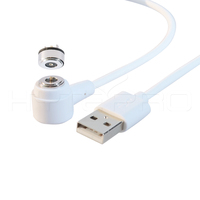 Câble de charge magnétique DC circulaire HYTEPRO M526 à 2 broches, gaine TPE 6A, 5 à 24 VDC pour équipements industriels et gadgets portables