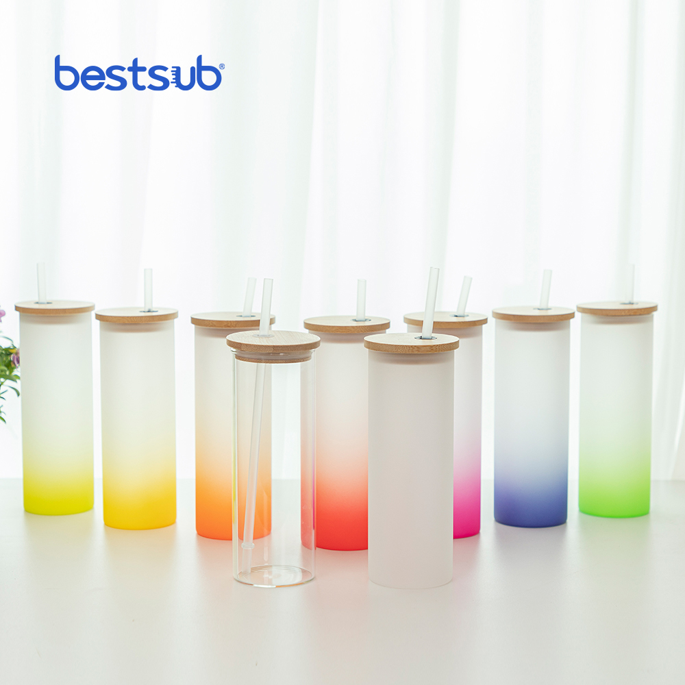 Bestsub卸売昇華ブランクカラーホウケイ酸ガラスつや消し