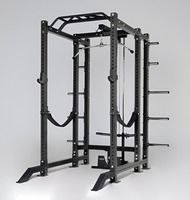 Combo Commercial Smith Machine Multifonctionnel avec Rack de Squat et Machine à Câbles pour Traction Haute et Basse