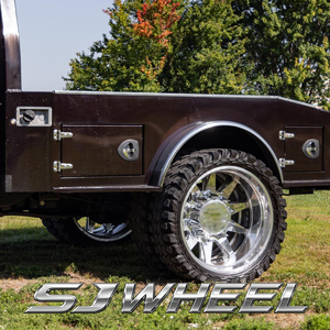Cerchi Forgiati in Lega SJ 6061-T6 per Dually 8x180 8x200 20 <span class=keywords><strong>22</strong></span> 24x8.25 Ruote Dually Personalizzate per Isuzu NPR Silverado 3500HD DRW - Product Image 6
