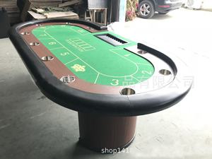 Table de <span class=keywords><strong>poker</strong></span> Texas Hold'em en bois de 8 pieds pour 10 personnes, table de jeu de casino à domicile - Product Image 5