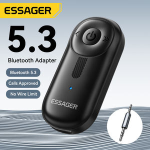 ESSAGER Adaptateur audio sans fil Blue Tooth 5.3 Récepteur 3.5Mm 3.5 Jack Aux Auto Musique Stéréo Kit de voiture pour amplificateur de haut-parleur de voiture - Product Image 3