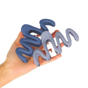 M Shaped 13cm Large Mixed Color Hair Clip Plastic Gripper For Women Casual Style - Product Image 3