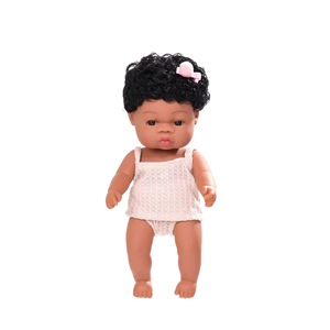 Hot Selling 35cm Black Reborn Baby <b>Doll</b> Soft Vinyl Realistic African Skin Newborn <b>Doll</b> Toy Gift For Kids Girls Role <b>Play</b> - Product Image 4