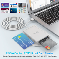 NFC 二合一 USB 智能卡读卡器，适用于 IC/ID 卡、银行卡、税务申报