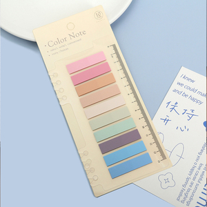 OEM Morandi Sticky Notes 10 Colors Rectangular Memo Pads Assorted Pastel Tones Office Supplies Index Stickers - Product Image 2