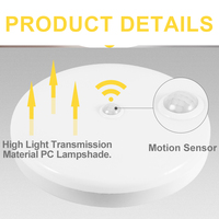 Éclairage Moderne pour la Maison Intérieure : Plafonnier Industriel Intelligent à Capteur PIR, Lampe de Plafond LED Intelligente avec Détecteur de Mouvement, Lumières de Maison Intelligente