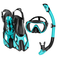 Ensemble de plongée professionnel de haute qualité en silicone PVC réglable, masque de plongée étanche et palmes pour la natation et la plongée