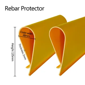 European Standard Safety Plastic Rebar Cap 1 Meter PVC Plastic Profiles From Protruding Rebar Protection Strip