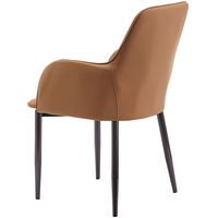 Chaise de salle à manger rétro moderne, design durable en métal et coussin moelleux, idéale pour café, restaurant occidental, bureau à domicile, utilisation en café.