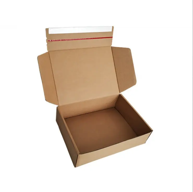 Custom Quick Seal Peel Off Self Seal Postal Zipper Mailing Kraft Mailer Boxes strisce adesive a strappo scatole di spedizione