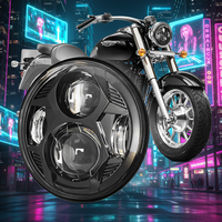 Phare LED Spider intégré de 5,75 pouces avec faisceau haut/bas, ajustement universel, garantie 1 an - Remplacement pour moto