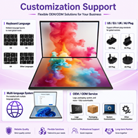 Portátil de 16 Pulgadas con Pantalla Dual, 512 GB SSD, 1 TB, Intel Core I5 12450H, Pantalla Táctil IPS, 16 GB/32 GB, para Negocios, Portátil Metálico, Windows 11