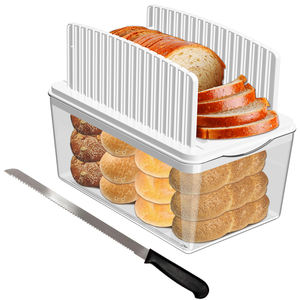 Trancheuse à pain, boîte à pain, guide de coupe pour pain fait maison, gâteaux, bagels, pliable et compact avec bac à miettes - Product Image 6