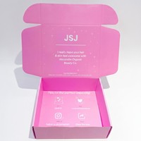Caja de Envío de Lujo Color Rosa Bubblegum con Impresión Interior Completa para Marcas Premium de Cuidado del Cabello y la Piel
