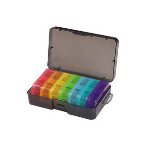 Best Verkopende 7-daagse Draagbare Medicijndoos Met Aangepaste Logo Duurzame Pp Plastic <span class=keywords><strong>Pil</strong></span> Organizer Wekelijkse <span class=keywords><strong>Pil</strong></span> Organizer In Opp Zak - Product Image 4