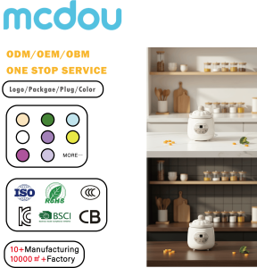 mcdou Produits pour bébés : Mijoteuse électrique multifonction avec revêtement céramique, pour bouillie, soupe, ragoût de nid d'oiseau et cuiseur vapeur - Product Image 1