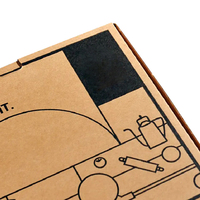 Boîte d'emballage pour pizza personnalisée, boîte alimentaire pour avion, carton ondulé recyclable, impression UV, logo personnalisé, fabricant