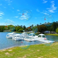 Île flottante gonflable robuste, grande plateforme de loisirs multi-personnes pour lac, piscine, complexe hôtelier, divertissement aquatique