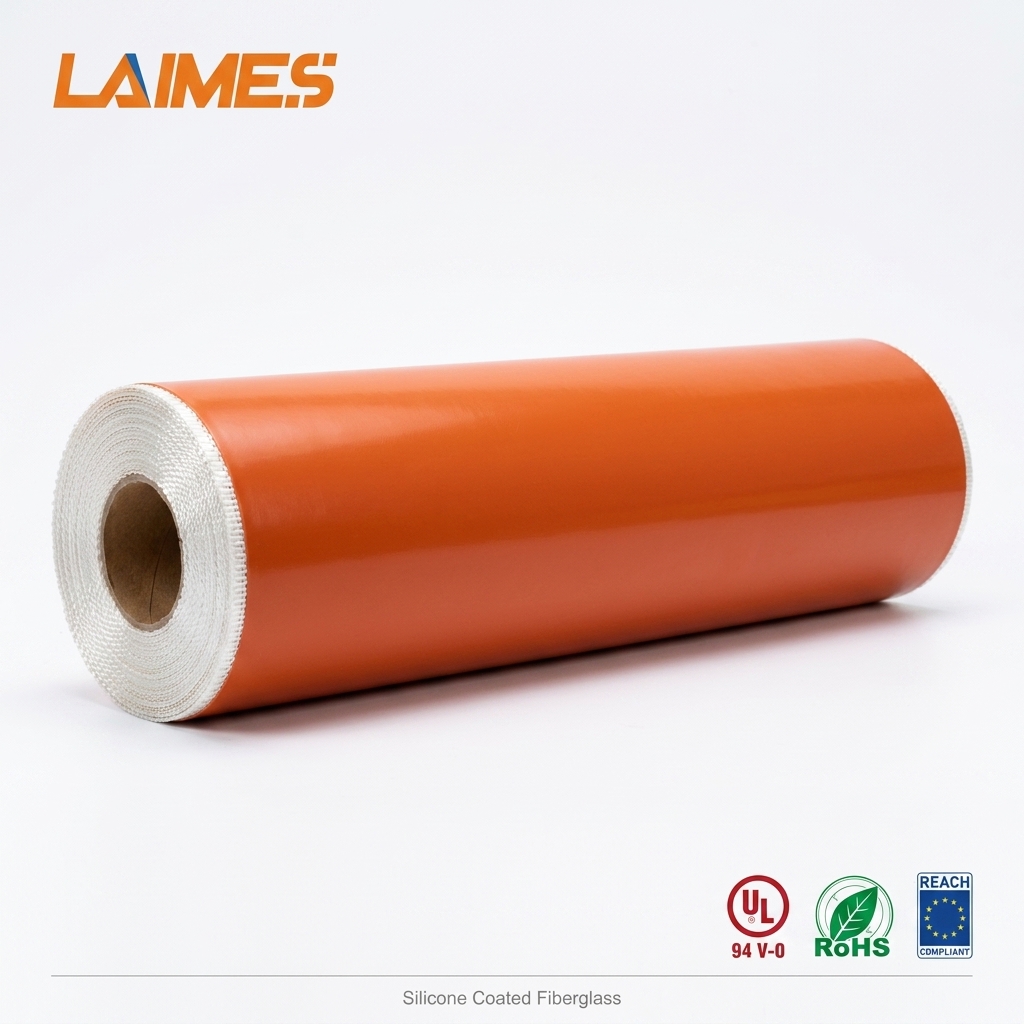 LMS Silicone Double-sided Coated Glass Fiber Fabric Resistant To High Temperatures Cutting Service Available