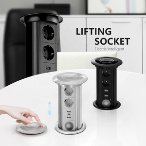 <span class=keywords><strong>Pop</strong></span> up bureau prise de courant téléphone charge sans fil électrique Smart Lift <span class=keywords><strong>Pop</strong></span> up prise Type allemand maison prises - Product Image 3