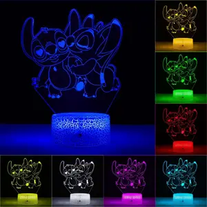 Individuelle 3D-Illusion mit Foto kreativ Animele Lampen Acryl Tisch Schreibtischunterbau LED Weihnachtslampe Kinderzimmer Deko Nachtlicht