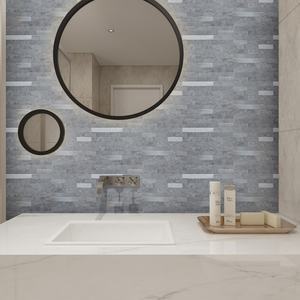 Prêt à expédier aluminium métal et pierre PVC auto-adhésif mosaïque bâton sur dosseret de cuisine - Product Image 3