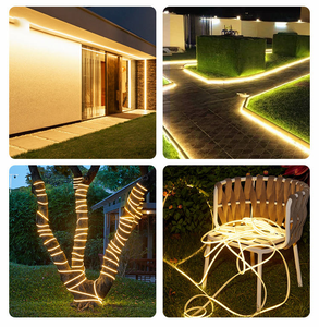 Tira <span class=keywords><strong>de</strong></span> luz solar COB <span class=keywords><strong>LED</strong></span> ultra brillante <span class=keywords><strong>para</strong></span> uso en exteriores Cadena <span class=keywords><strong>de</strong></span> luz impermeable <span class=keywords><strong>para</strong></span> patio Villa balcón atmósfera IP65 PVC - Product Image 3